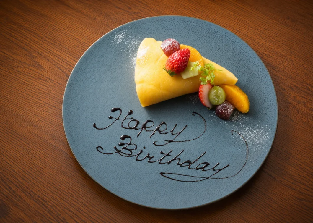 Anniversary メッセージプレート付きクレープコース